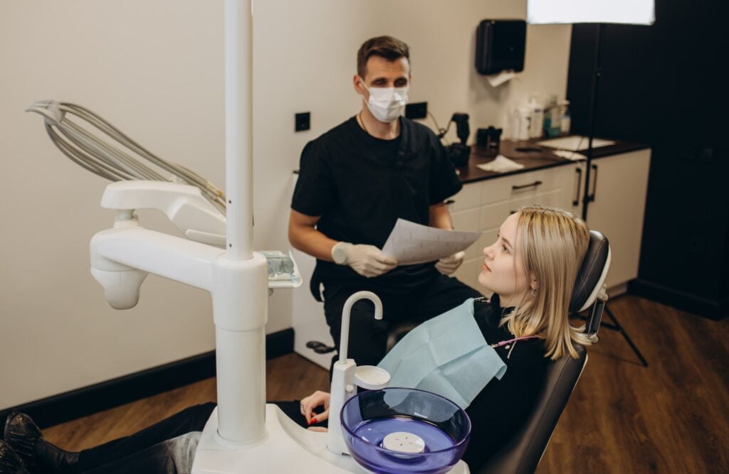 visiting an orthodontist